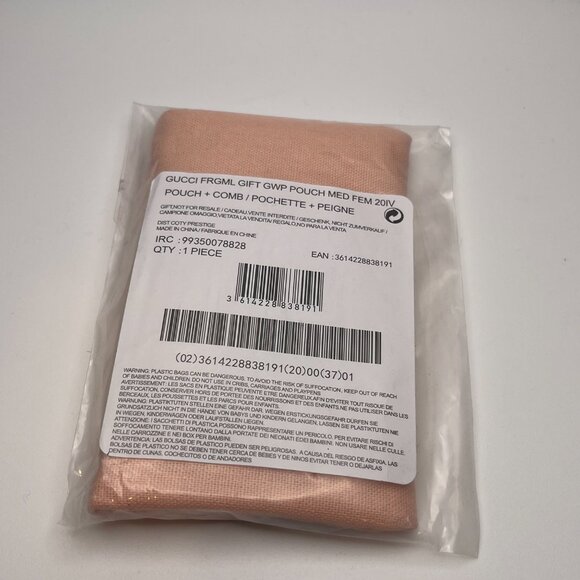 Gucci Beauty Comb and Pouch Set - Pink - New! - Picture 9 of 9